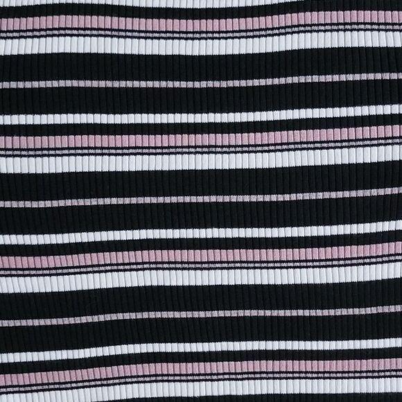 Pink Republic Ribbed Black Striped Crop Long Sleeve Sweater - Picture 8 of 11